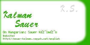 kalman sauer business card